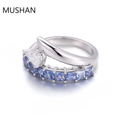 MUSHAN Luxury Custom 14K 18K Gold Rings Band Jewelry With Moissanite Diamond Lab Grown Gemstones Diamond Wedding Ring For Women