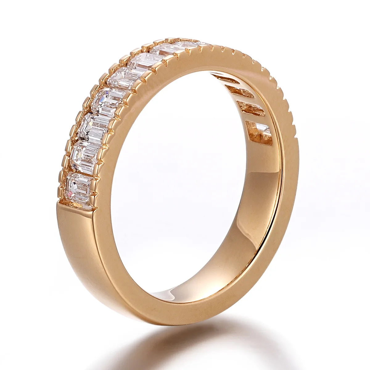 MUSHAN Custom Jewelry 10k 14k 18k Platinum PT950 s925 Silver Ring Band Lab Grown Diamond Ring for Women Platinum Gold Jewelry
