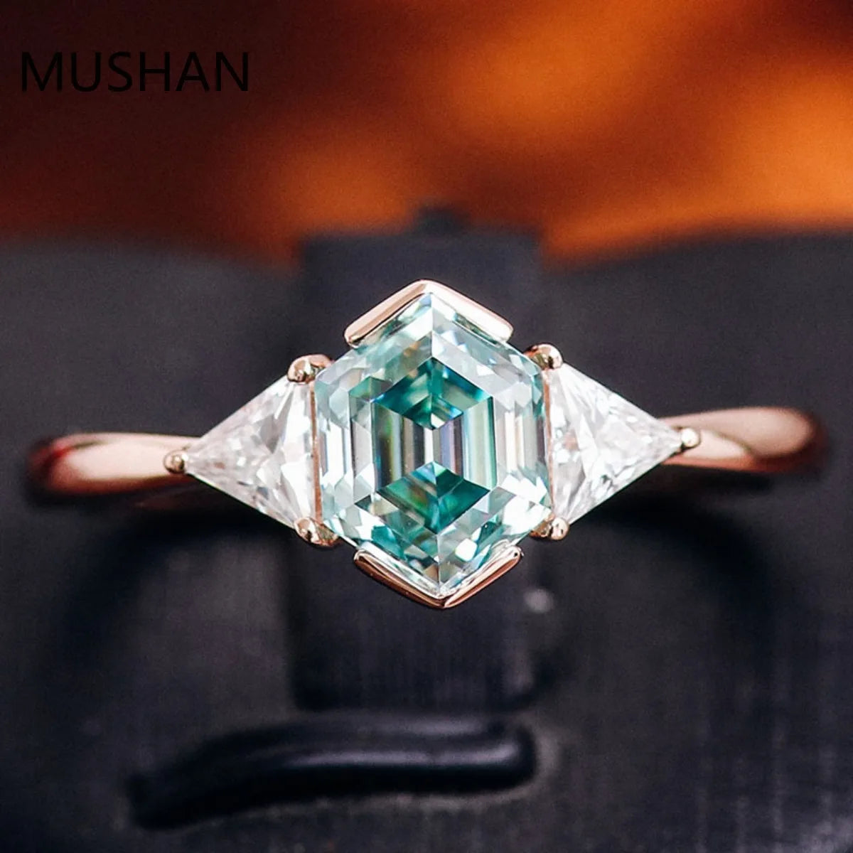 MUSHAN Luxury Custom 14K 18K Gold Rings Band Jewelry With Moissanite Diamond Lab Grown Gemstones Diamond Wedding Ring For Women