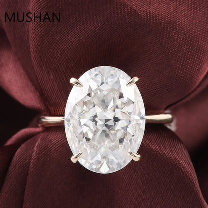 MUSHAN Luxury Custom D Color GRA Certificated 14K 18K Gold Rings Band Jewelry Moissanite Diamond Wedding Ring For Women