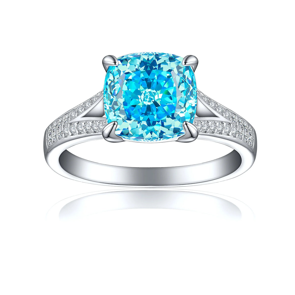 MuShan Jewelry 925 Sterling Silver Ring Wedding Band High Carbon Diamond Cocktail Party Romantic Style Women Rings Fine Jewelry