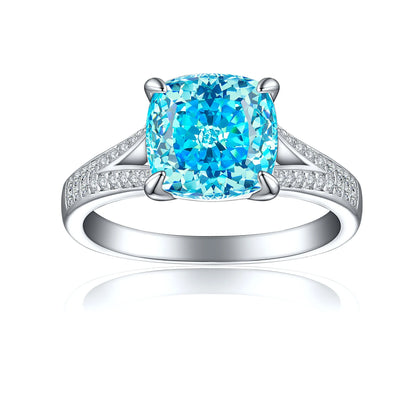 MuShan Jewelry 925 Sterling Silver Ring Wedding Band High Carbon Diamond Cocktail Party Romantic Style Women Rings Fine Jewelry