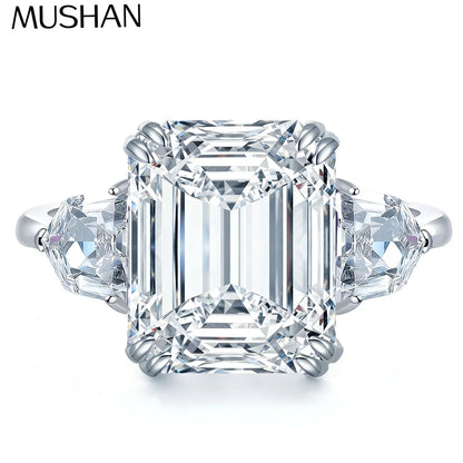 Bague MuShan Luxury Jewelry en argent sterling 925 avec moissanite VVS pour rendez-vous galant, plaquée or 18 carats, bijou breveté MST