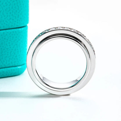 Bague MuShan en argent sterling 925 avec moissanite VVS, bague décontractée pour femme, plaquée or 18 carats, bijou breveté MST