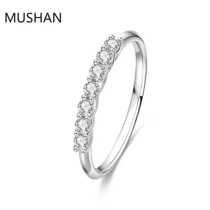 MUSHAN Luxury Custom 14K 18K Gold Rings Band Jewelry With Moissanite Diamond Lab Grown Gemstones Diamond Wedding Ring For Women