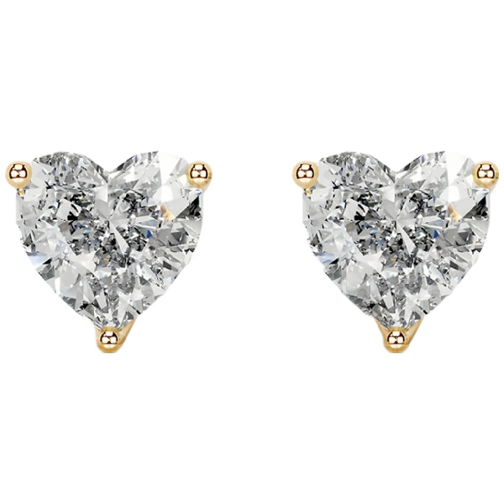 MUSHAN Custom Jewelry 18k Gold Stud Earrings 2ct Diamond 2 carats Lab Grown Diamonds Earrings Ear Pin IGI Certificated Jewelry