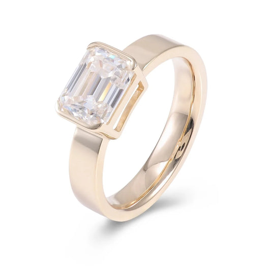 MUSHAN Luxury Custom 14K 18K Gold Rings Band Jewelry With Moissanite Diamond Lab Grown Gemstones Diamond Wedding Ring For Women
