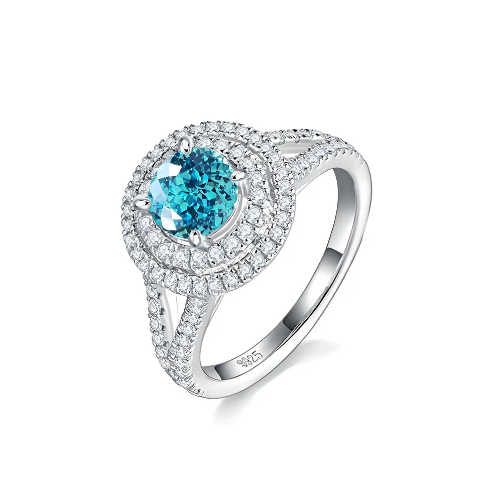 MuShan Jewelry 925 Sterling Silver Ring Wedding Band HCD Gemstones Daughter Gift Statement Jewelry Women Rings Fine Jewelry