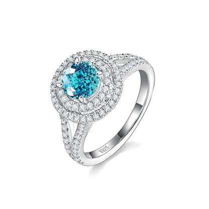 MuShan Jewelry 925 Sterling Silver Ring Wedding Band HCD Gemstones Daughter Gift Statement Jewelry Women Rings Fine Jewelry