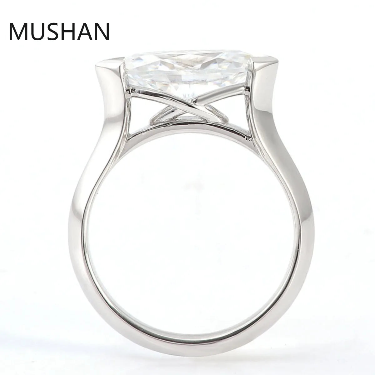 MUSHAN Luxury Custom 14K 18K Gold Rings Band Jewelry With Moissanite Diamond Lab Grown Gemstones Diamond Wedding Ring For Women
