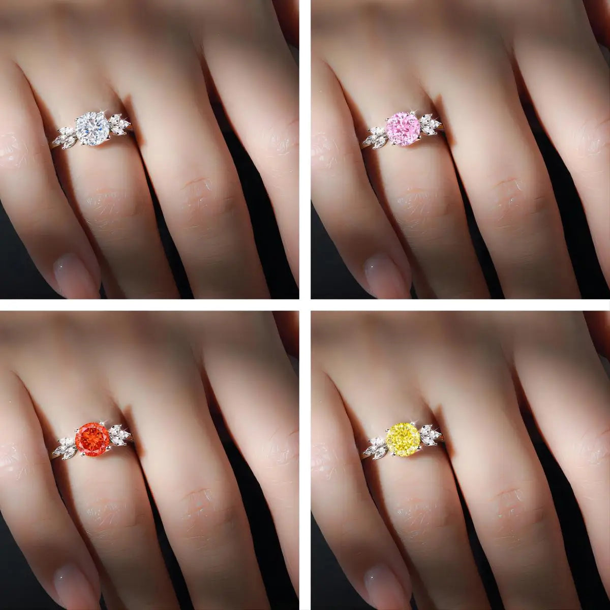 MuShan Jewelry 925 Sterling Silver Ring Wedding Band High Carbon Diamond Engagement Party Chic Style Women Rings Fine Jewelry