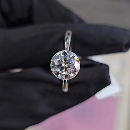 MUHAN Luxury Jewelry  925 Sterling Silver Ring Wedding Band  Women GRA Certificate Moissanite Diamond Rings D Color Fine Jewelry