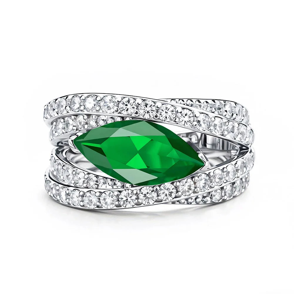 Anillo de boda de plata de ley 925 MuShan Jewelry, anillo para mujer de alta joyería con diamante de alto carbono, regalo de San Valentín, regalo de Navidad