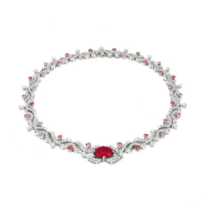 MuShan Jewelry 925 Sterling Silver Necklace 5A CZ Gemstones Luxury HCD Gemstones Women 925 Sterling Silver Pendant Accessories