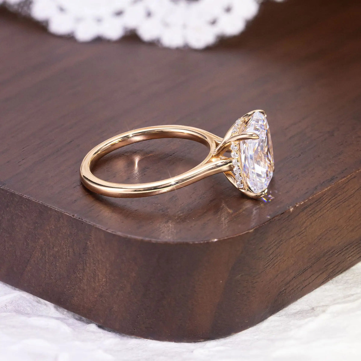 MuShan Designer Jewelry 925 Sterling Silver Ring VVS Moissanite Casual Ring for Wife 18K Real Gold Plated MST Patent Rings