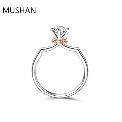 MUSHAN Luxury Custom 14K 18K Gold Rings Band Jewelry With Moissanite Diamond Lab Grown Gemstones Diamond Wedding Ring For Women