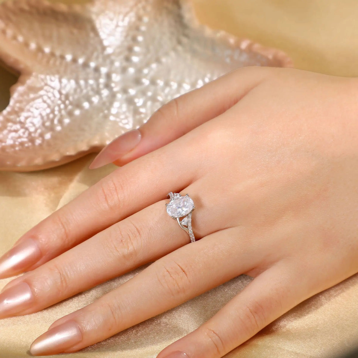 Anillo de plata de ley 925 marca MuShan, con circonita de grado 5A, estilo princesa romántico para chicas, chapado en rodio, joyería fina.
