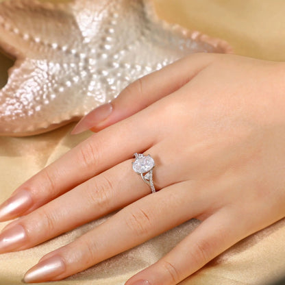 Anillo de plata de ley 925 marca MuShan, con circonita de grado 5A, estilo princesa romántico para chicas, chapado en rodio, joyería fina.