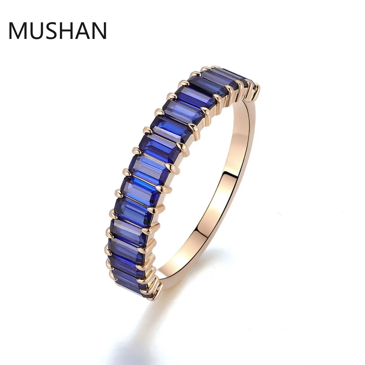 MUSHAN Luxury Custom 14K 18K Gold Rings Band Jewelry With Moissanite Diamond Lab Grown Gemstones Diamond Wedding Ring For Women