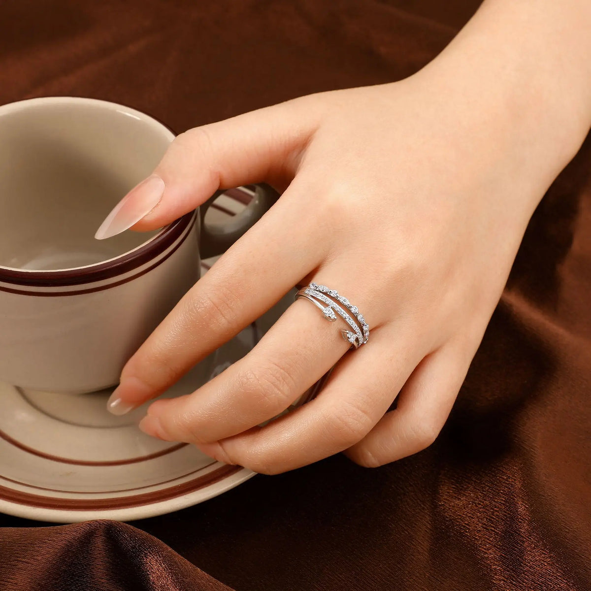 MuShan Jewelry 925 Sterling Silver Ring Wedding Band High Carbon Diamond Bridesmaid Gift Vintage Style Women Rings Fine Jewelry