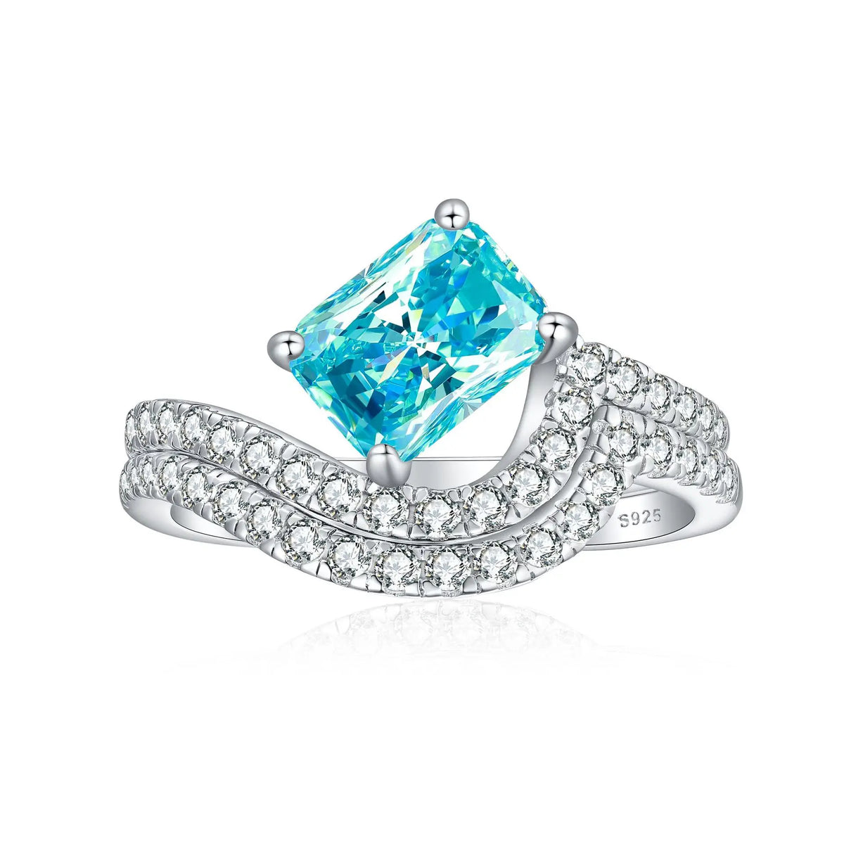 MuShan Jewelry 925 Sterling Silver Ring Wedding Band High Carbon Diamond Mother Day Gift Trendy Style Women Rings Fine Jewelry