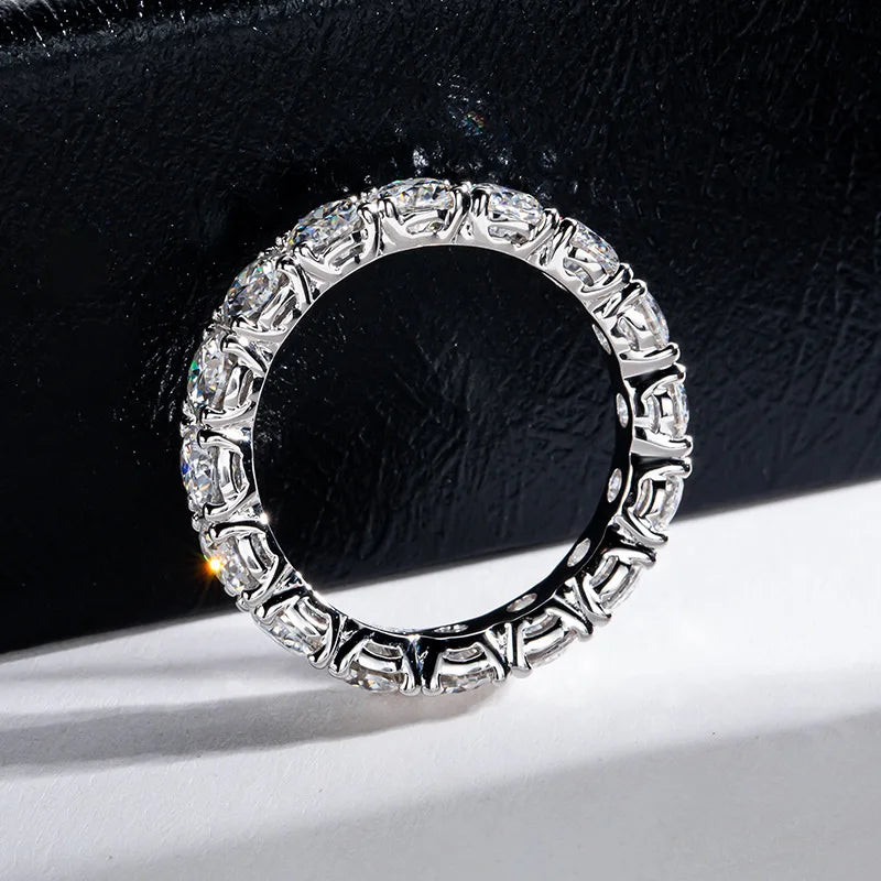 Bague de luxe en argent sterling 925 de la marque MuShan, sertie d'un diamant moissanite pour maman, plaquée or 18 carats, bague fine brevetée MST