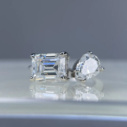 MuShan Brand Jewelry 925 Sterling Silver Ring D Color Moissanite Delicate Ring for Bride 18K Gold Plated MST Patent Fine Rings