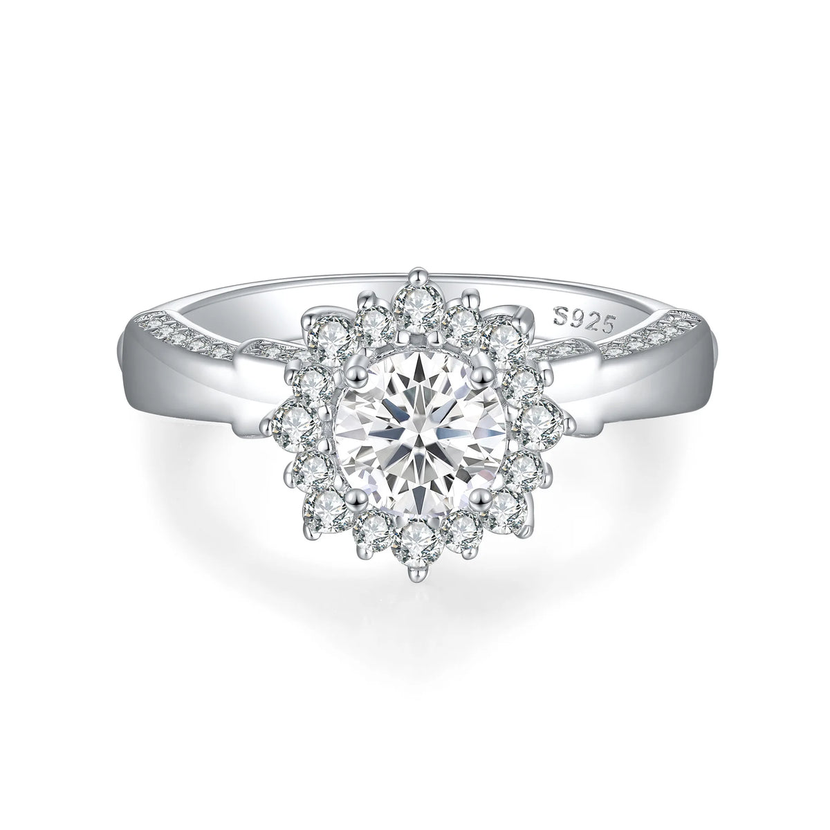 MuShan Jewelry 925 Sterling Silver Ring Wedding Band High Carbon Diamond Sister Gift Elegant Jewelry Women Rings Fine Jewelry