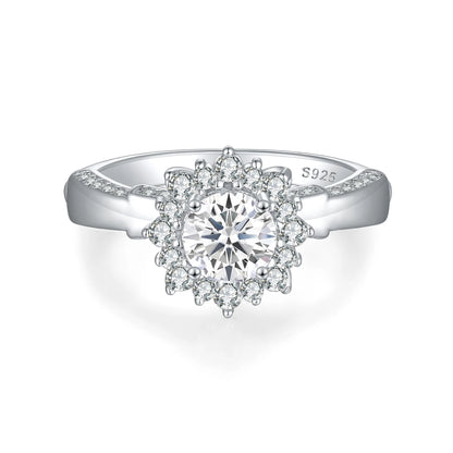 MuShan Jewelry 925 Sterling Silver Ring Wedding Band High Carbon Diamond Sister Gift Elegant Jewelry Women Rings Fine Jewelry