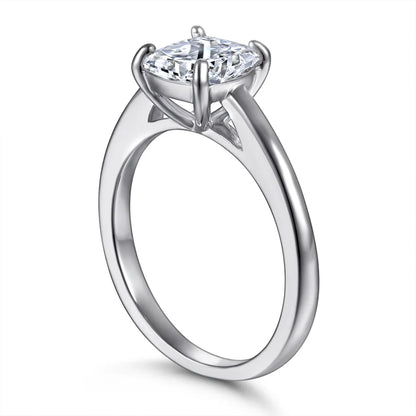 MuShan Jewelry 925 Sterling Silver Rings Bands Engagement Ring 5A Cubic Zirconia Valentine Timeless Anniversary  Women Gift
