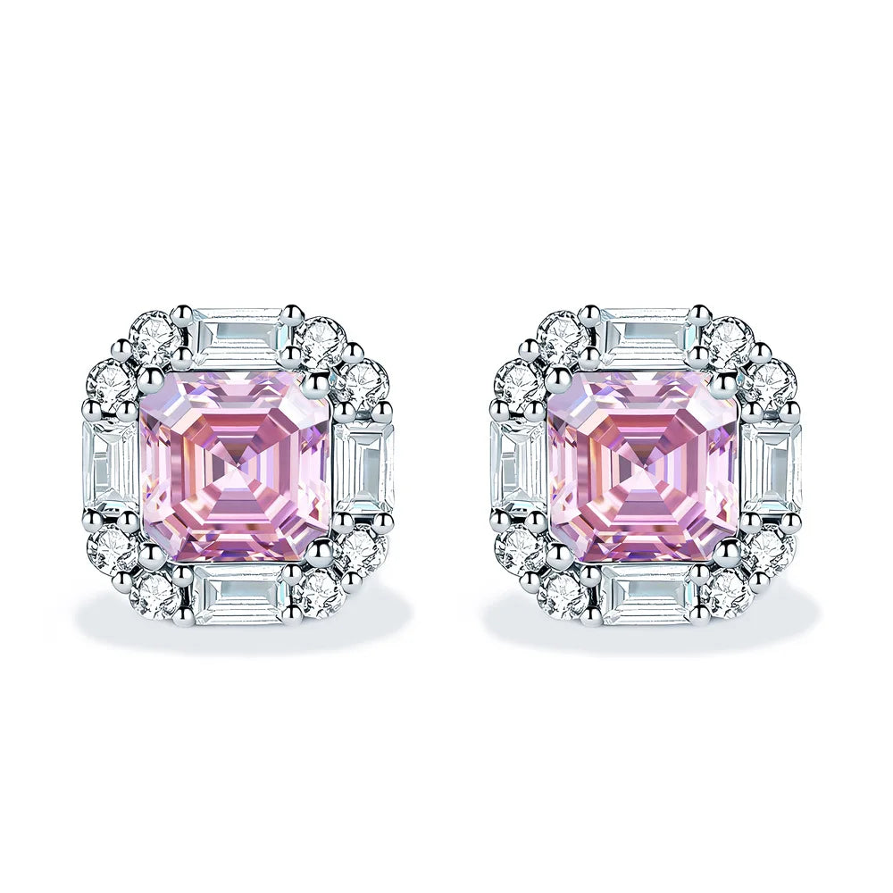 Pendientes de botón colgantes de plata de ley 925 de MuShan Jewelry con diamantes HCD, regalo para despedida de soltera, joyería elegante para mujer, joyería fina