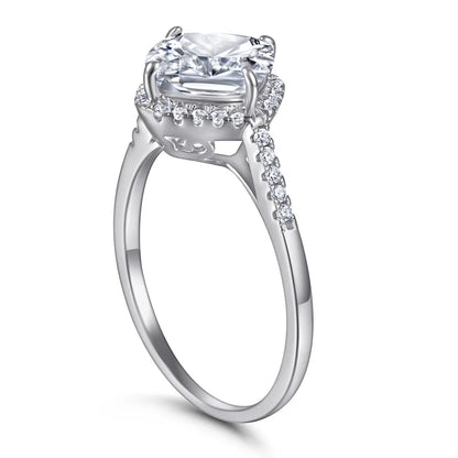 MuShan Jewelry 925 Sterling Silver Rings Bands Rings Bands Ring 7A Cubic Zirconia Vintage Engagement Anniversary  Women Gift