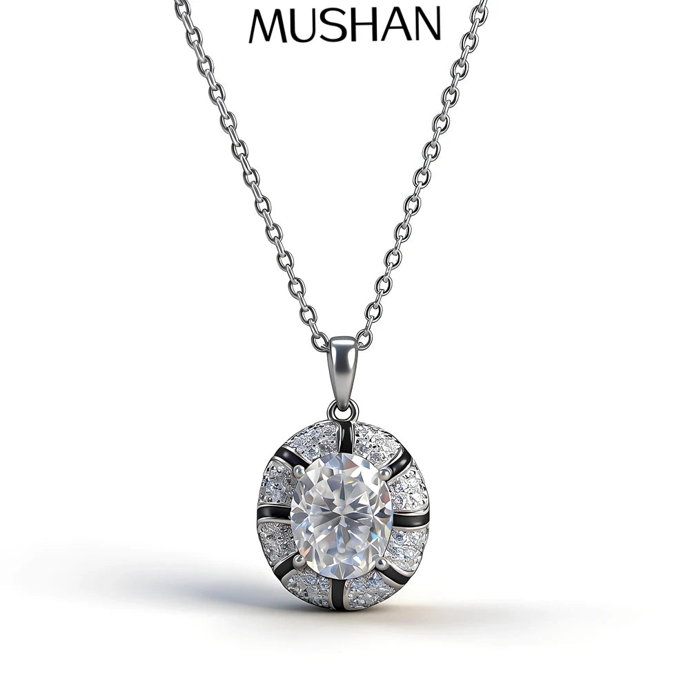 MuShan Designer Jewelry 925 Sterling Silver Chain Rope Teardrop Moissanite Bridal 18K Gold Plated for Wife MST Patent Necklaces