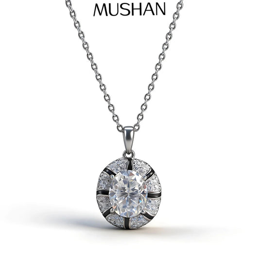 MuShan Designer Jewelry 925 Sterling Silver Chain Rope Teardrop Moissanite Bridal 18K Gold Plated for Wife MST Patent Necklaces