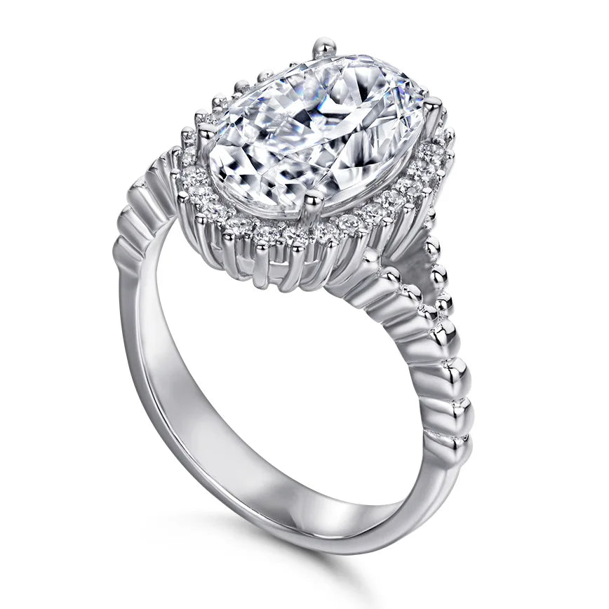 MuShan Jewelry 925 Sterling Silver Rings Bands Engagement Ring 7A Cubic Zirconia Trendy Anniversary Rings Bands  Women Gift