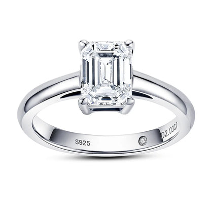 Anillo de plata de ley 925 marca MuShan, anillo de moissanita deslumbrante para mujer, chapado en oro auténtico de 18 quilates, joyería fina con patente MST