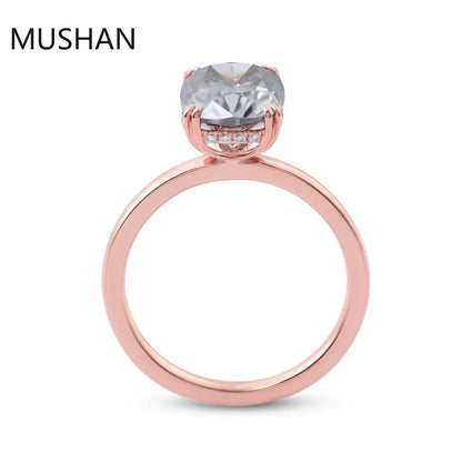 MUSHAN Luxury Custom 14K 18K Gold Rings Band Jewelry With Moissanite Diamond Lab Grown Gemstones Diamond Wedding Ring For Women