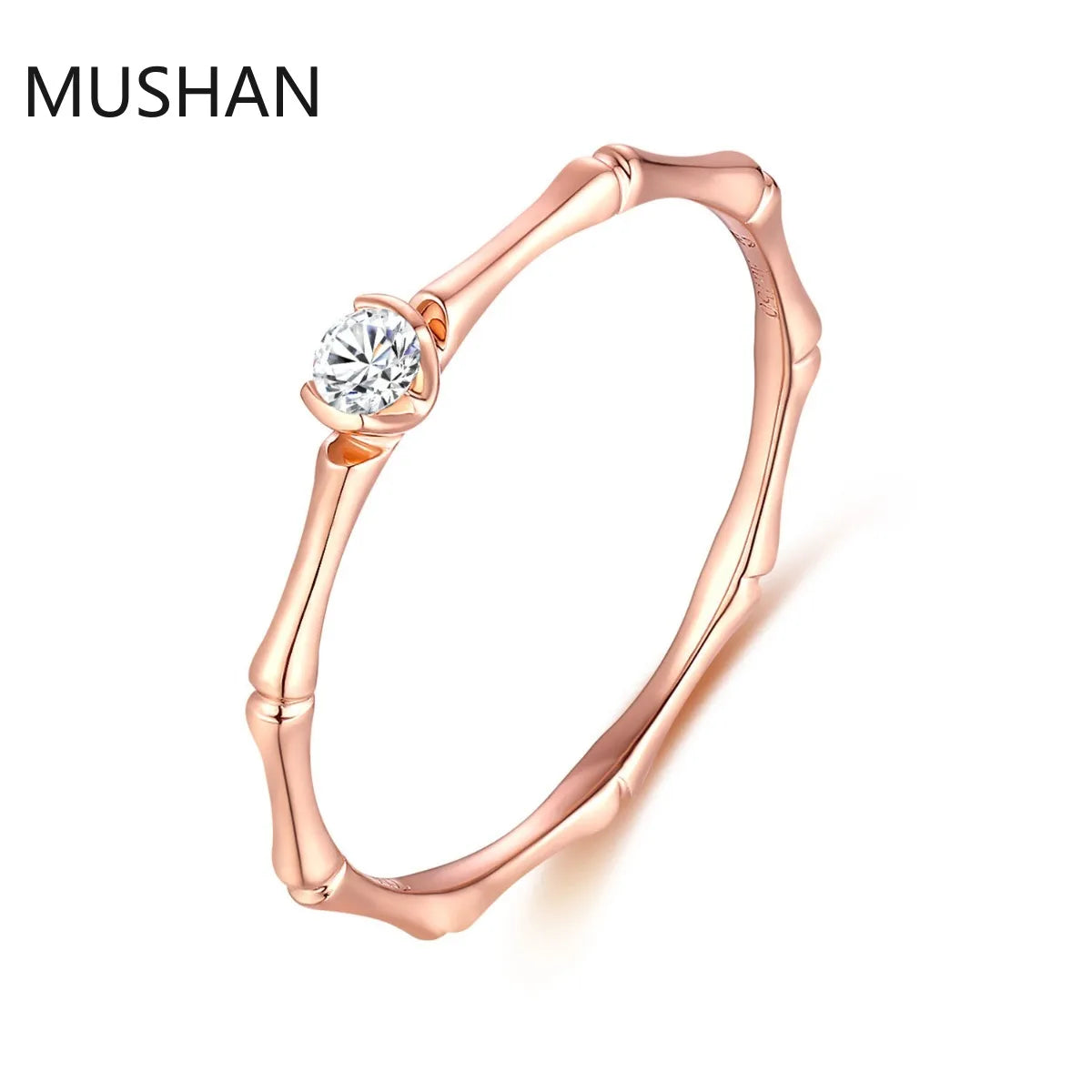 MUSHAN Luxury Custom 14K 18K Gold Rings Band Jewelry With Moissanite Diamond Lab Grown Gemstones Diamond Wedding Ring For Women
