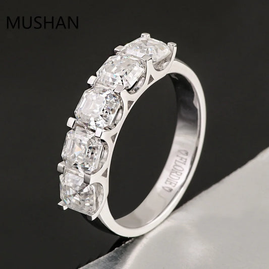 MUSHAN Luxury Custom 14K 18K Gold Rings Band Jewelry With Moissanite Diamond Lab Grown Gemstones Diamond Wedding Ring For Women