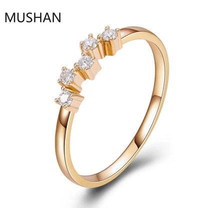 MUSHAN Luxury Custom 14K 18K Gold Rings Band Jewelry With Moissanite Diamond Lab Grown Gemstones Diamond Wedding Ring For Women