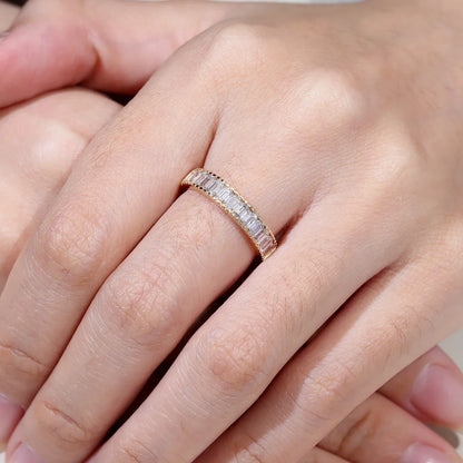 MUSHAN Custom Jewelry 10k 14k 18k Platinum PT950 s925 Silver Ring Band Lab Grown Diamond Ring for Women Platinum Gold Jewelry