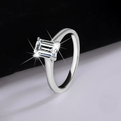 Anillo de plata de ley 925 marca MuShan, anillo de moda con moissanita VVS para mujer, bañado en oro real de 18K, anillos finos con patente MST