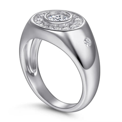 MuShan Jewelry 925 Sterling Silver Rings Bands Rings Bands Ring 7A Cubic Zirconia Valentine Engagement Anniversary  Women Gift