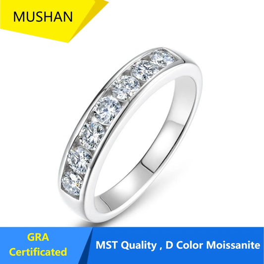 MUHAN Luxury Jewelry  925 Sterling Silver Ring Wedding Band  Women GRA Certificate Moissanite Diamond Rings D Color Fine Jewelry