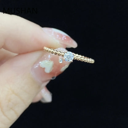 MUSHAN Luxury Custom 14K 18K Gold Rings Band Jewelry With Moissanite Diamond Lab Grown Gemstones Diamond Wedding Ring For Women