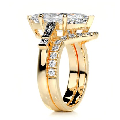 Anillo de plata de ley 925 de la marca MuShan, anillo de regalo con moissanita VVS para ella, chapado en oro de 18K, joyería fina con patente MST