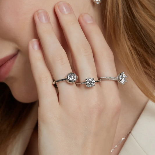 MUHAN Luxury Jewelry  925 Sterling Silver Ring Wedding Band  Women GRA Certificate Moissanite Diamond Rings D Color Fine Jewelry