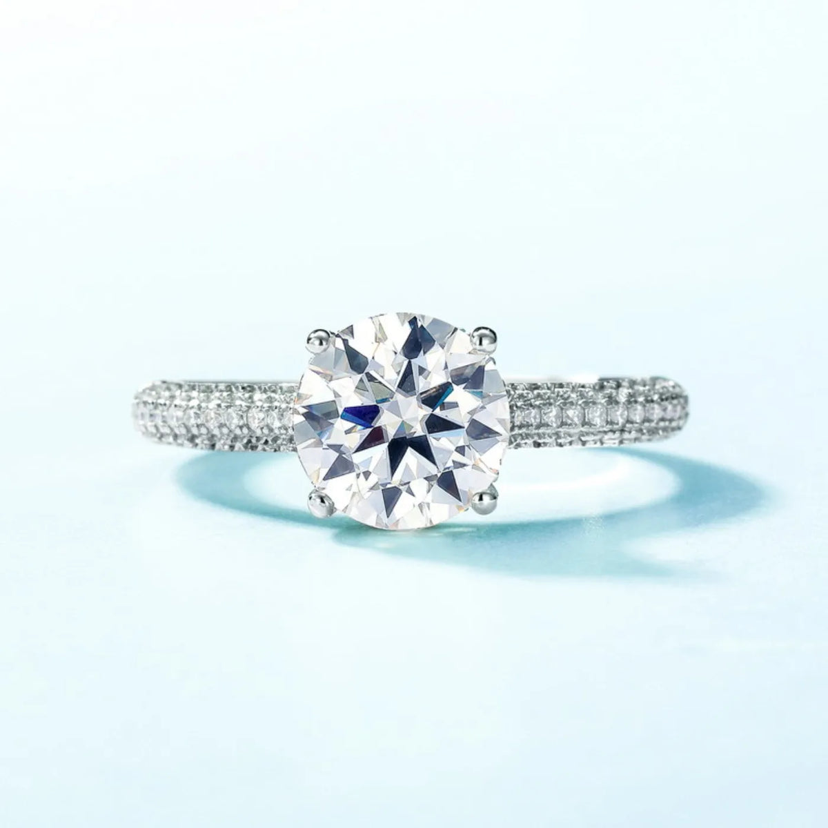 MUHAN Luxury Jewelry  925 Sterling Silver Ring Wedding Band  Women GRA Certificate Moissanite Diamond Rings D Color Fine Jewelry