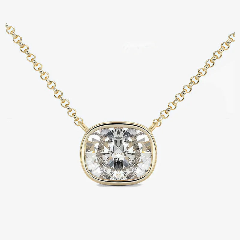 MUSHAN Bespoke Jewelry 925 Sterling Silver Necklace Moissanite D Color VVS Fine Opulent 925 Sterling Silver Pendants Diamond