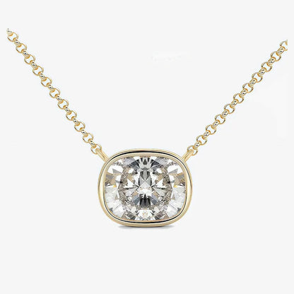 MUSHAN Bespoke Jewelry 925 Sterling Silver Necklace Moissanite D Color VVS Fine Opulent 925 Sterling Silver Pendants Diamond